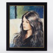 Robert Lenkiewicz (1941-2002) 'Study of a Women' possibly Monica, oil on canvas, written to