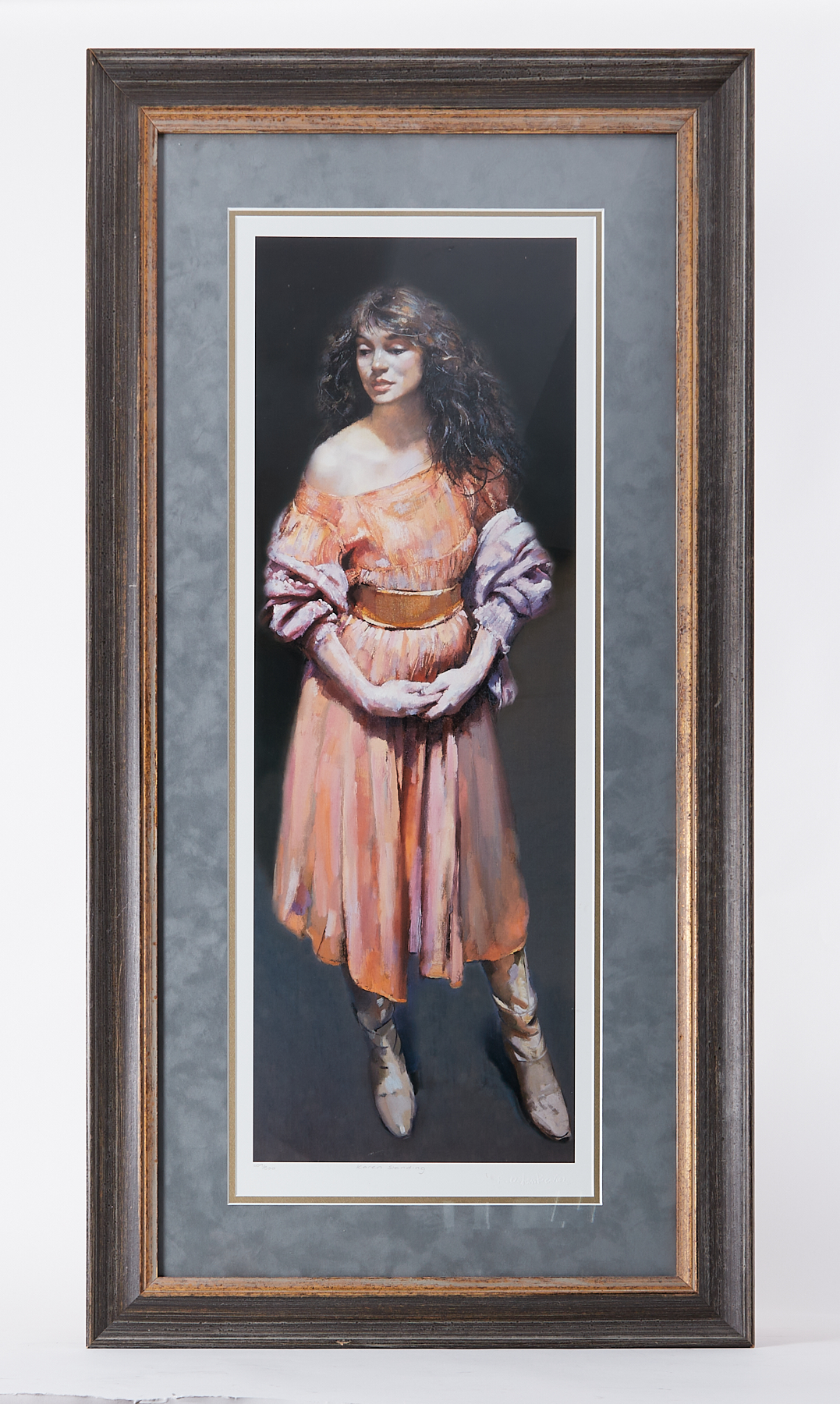 Robert Lenkiewicz (1941-2002) 'Karen Standing' edition print 409/500 with embossed signature, 72cm x