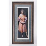 Robert Lenkiewicz (1941-2002) 'Karen Standing' edition print 409/500 with embossed signature, 72cm x