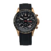 Sekonda, a gent's Sekonda Chronograph 3101, quartz, black with rose gold plating and a black