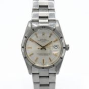 Rolex, a stainless steel Rolex Oyster Perpetual Date automatic wristwatch, gold batons & hands,