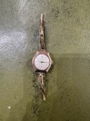 Helvetia, a vintage ladies wristwatch in 9ct gold case.