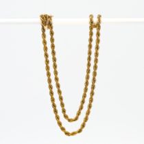 A 9ct gold rope twist necklace, approx 6.9g.