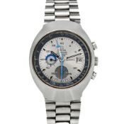 Omega, a gents stainless steel automatic calendar chronograph bracelet watch, Speedmaster Mark III