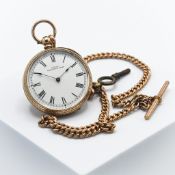 Waltham & Co, a 9ct gold engraved pocket watch, movement stamped A.M. Waltham, Mass, 4988097, inside