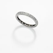 A full eternity ring set with old round brilliant cut diamonds, total diamond weight approx. 0.84