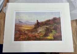 Archibald Thorburn (Scottish 1860-1935) 'Grouse Moor' dated 1911, limited edition print 38/500,