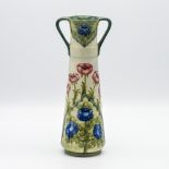 A William Moorcroft Macintyre twin handled Poppies vase, circa 1902, 25cm height.