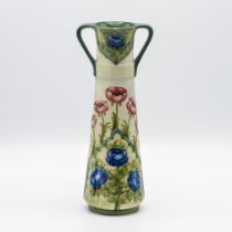 A William Moorcroft Macintyre twin handled Poppies vase, circa 1902, 25cm height.