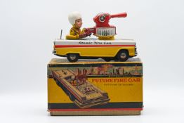 Japanese tinplate and battery operated Future Fire Car, boxed.