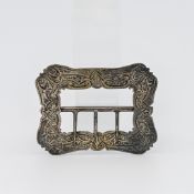 Antique silver nurses buckle (indistinct hallmark)