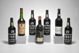 Four bottles of 1983 Royal Oporto Vintage Port, one bottle of 1960 Warre Vintage Port, one bottle of