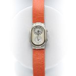 Philip Stein, a ladies Philip Stein Teslar dual time zone watch, serial number 1034314 on a Philip
