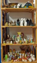 A large collection of mixed China wares including Poole pottery Dolphins etc.