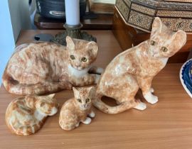 Four Winstanley Cats, sizes 5, 4 and two size 1 (4).