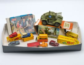 Small collection of Dinky Dublo die-cast models including three boxed and one empty box also other