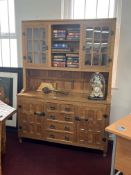 Sid Pollard of Thirsk (1914-1994) Ex Mouseman - dresser fitted with five drawers and two cupboards