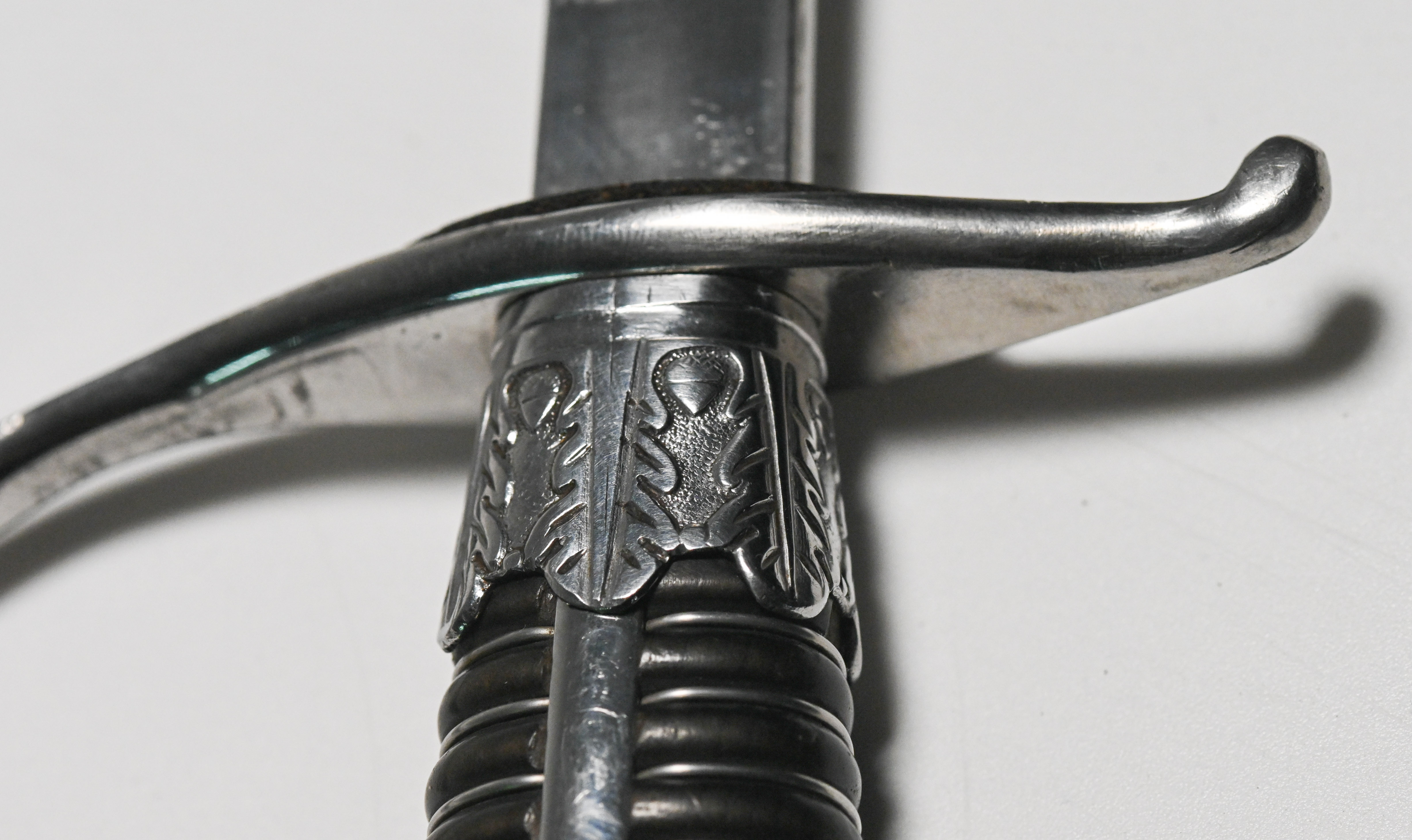 A rare German Second World War SS Officers Sword, 110cm long. Makers mark ROSTFREI, SS embossed on - Image 4 of 12