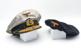 A rare German Third Reich Naval Admirals White Top Visor cap. Believed to have belonged to