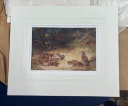 Archibald Thorburn (Scottish 1860-1935), 'Family of Quail' dated 1932, limited edition print