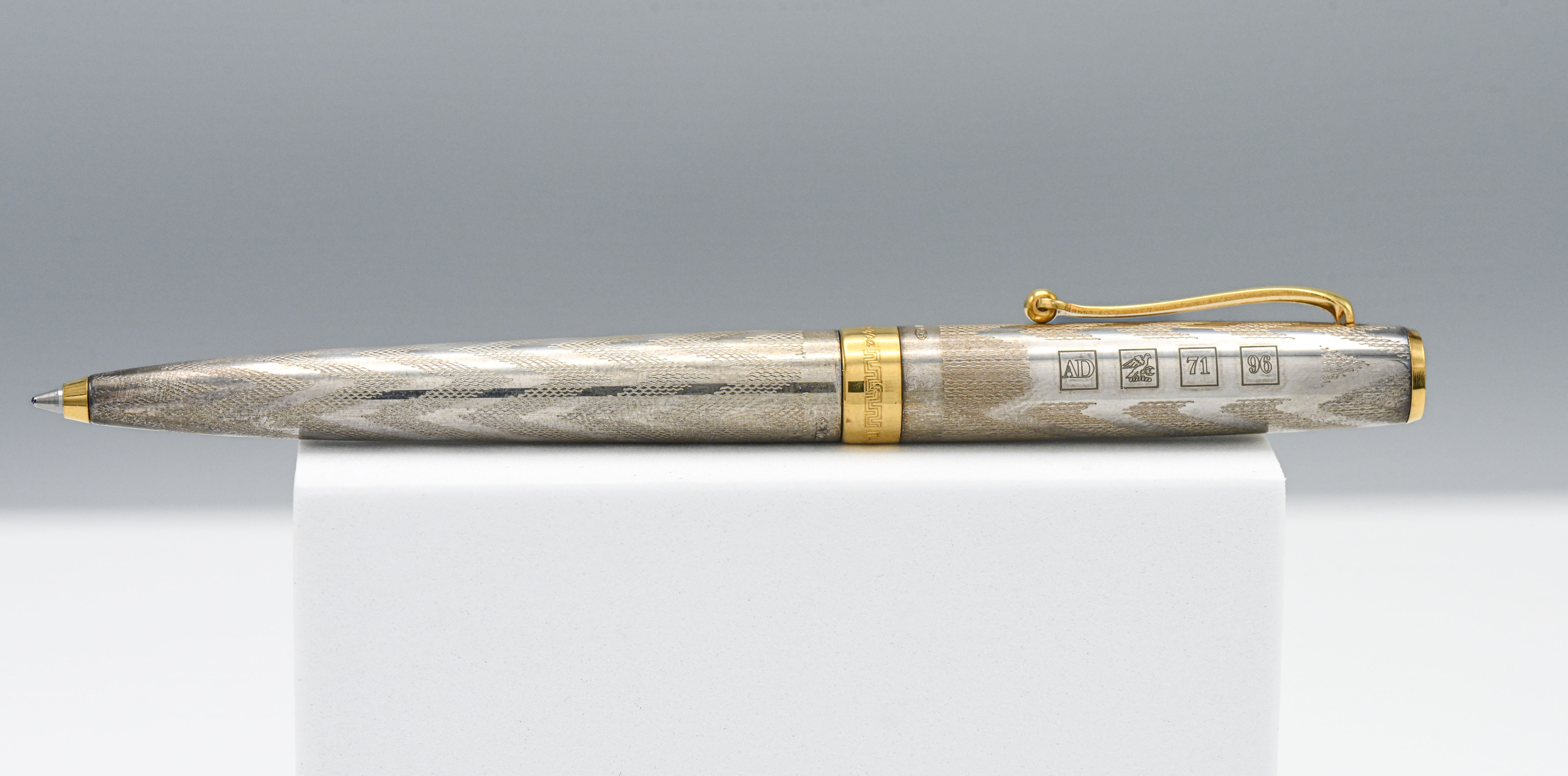 A silver Montegrappa pen, cased.
