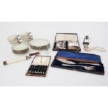 A large quantity of silver plated wares mainly by Mappin & Webb including spoons, forks, knives