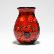 Modern Poole art pottery vase monogrammed SW, height 17cm