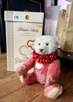 Steiff, 'Dolly', dusty pink/white, 30cm, boxed.