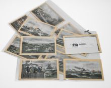 Slottted sheets containing 48 pcs titled 'Great Naval Deeds of the War 1914-18' published by
