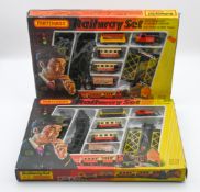 Two Matchbox model railway sets G2, boxed with original stations.