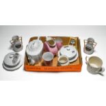 Collection of Plymouth Crested Ware, 10 pieces including a Goss, two handed Mug and a Goss Urn, plus
