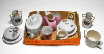 Collection of Plymouth Crested Ware, 10 pieces including a Goss, two handed Mug and a Goss Urn, plus