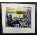 Robert Lenkiewicz (1941-2002), The Barbican Fishermen, 2000, signed edition print 83/250, framed and