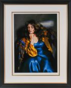 Robert Lenkiewicz (1941-2002) signed print, Karen Seated, No 367/475, framed & glazed.