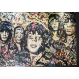 Mr. Brainwash, poster of Rolling Stones, unframed, with imperfections, 58cmx 83cm