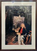 Robert Lenkiewicz (1941-2002), signed poster, exhibition landscape, framed and glazed, overall