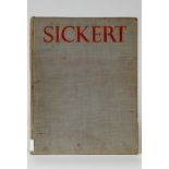 Sickert, single book with essay by R.H.Wilenski with drawing in biro by Robert Lenkiewicz on the