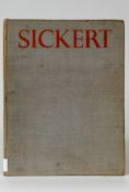 Sickert, single book with essay by R.H.Wilenski with drawing in biro by Robert Lenkiewicz on the