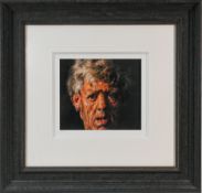 Robert Lenkiewicz (1941-2002) print, Snowy, embossed, No 298/300, framed & glazed.