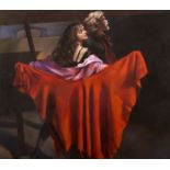 Robert Lenkiewicz (1941-2002) 'The painter With Karen - The Dance' print on canvas, with certificate