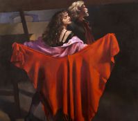 Robert Lenkiewicz (1941-2002) 'The painter With Karen - The Dance' print on canvas, with certificate