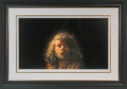 Robert Lenkiewicz (1941-2002) signed print, Self Portrait Project 10, No 50/500, framed & glazed.
