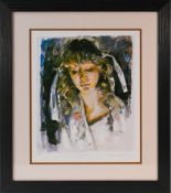Robert Lenkiewicz (1941-2002) signed print, Study of Mary, No 203/850, framed & glazed.