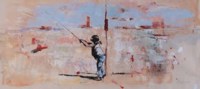 Dan Parry - Jones (Bristol based Contemporary artist) 'Girl flying a Kite' 2008, signed