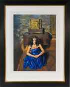 Robert Lenkiewicz (1941-2002) signed print, Anna Seated, Millenium, No 304/475, framed & glazed.