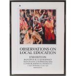 Promotional poster of Robert O. Lenkiewicz (1941-2002) 1988 exhibition Observations on Local