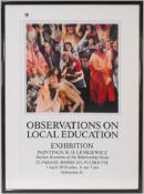Promotional poster of Robert O. Lenkiewicz (1941-2002) 1988 exhibition Observations on Local