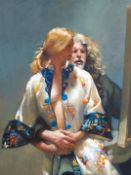 Robert Lenkiewicz (1941-2002) 'Painter With Moira' print on canvas, with certificate of