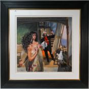 Robert Lenkiewicz (1941-2002) Print of Painter with Anna / St. Antony Home by, signed and