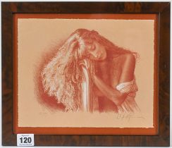 Douglas Hoffman, signed limited edition print, Women, number 14/95, 19cm x 24cm